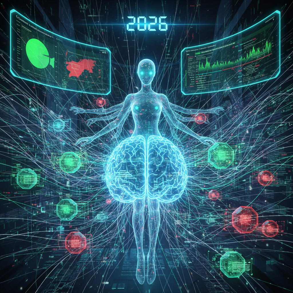 Illustration of a digital guardian protecting online content, representing how WordPress plugins with AI content moderation are revolutionizing internet safety in 2026. The image visually connects AI's protective capabilities with WordPress, showcasing the advanced technological leap in content safeguarding.