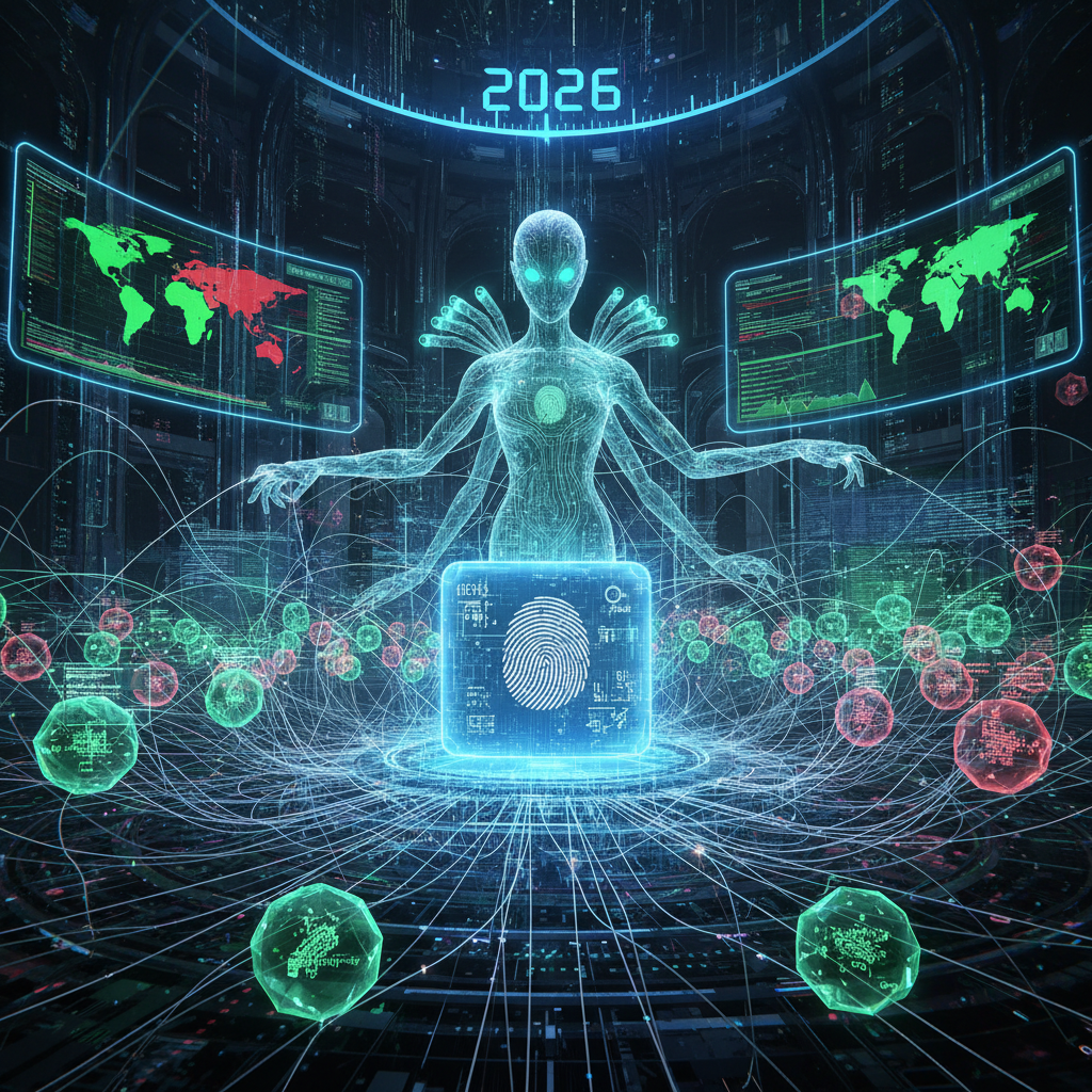 Visual representation of WordPress plugins as agents influencing data sovereignty, showcasing global impact and secure data flow in 2026, highlighting the movement of digital information across borders.