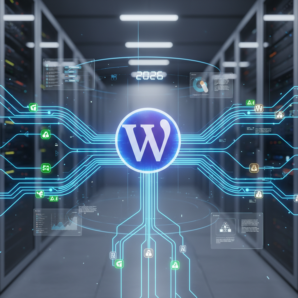 A conceptual image showcasing various WordPress plugin icons seamlessly integrating with a central WordPress logo, enveloped by a subtle, glowing network representing Explainable AI (XAI). The focus keyword 'Explainable AI WordPress plugins' is visually emphasized through interconnected data streams and transparent AI decisions, illustrating how these plugins extend core functionality with clear, auditable AI processes in 2026.