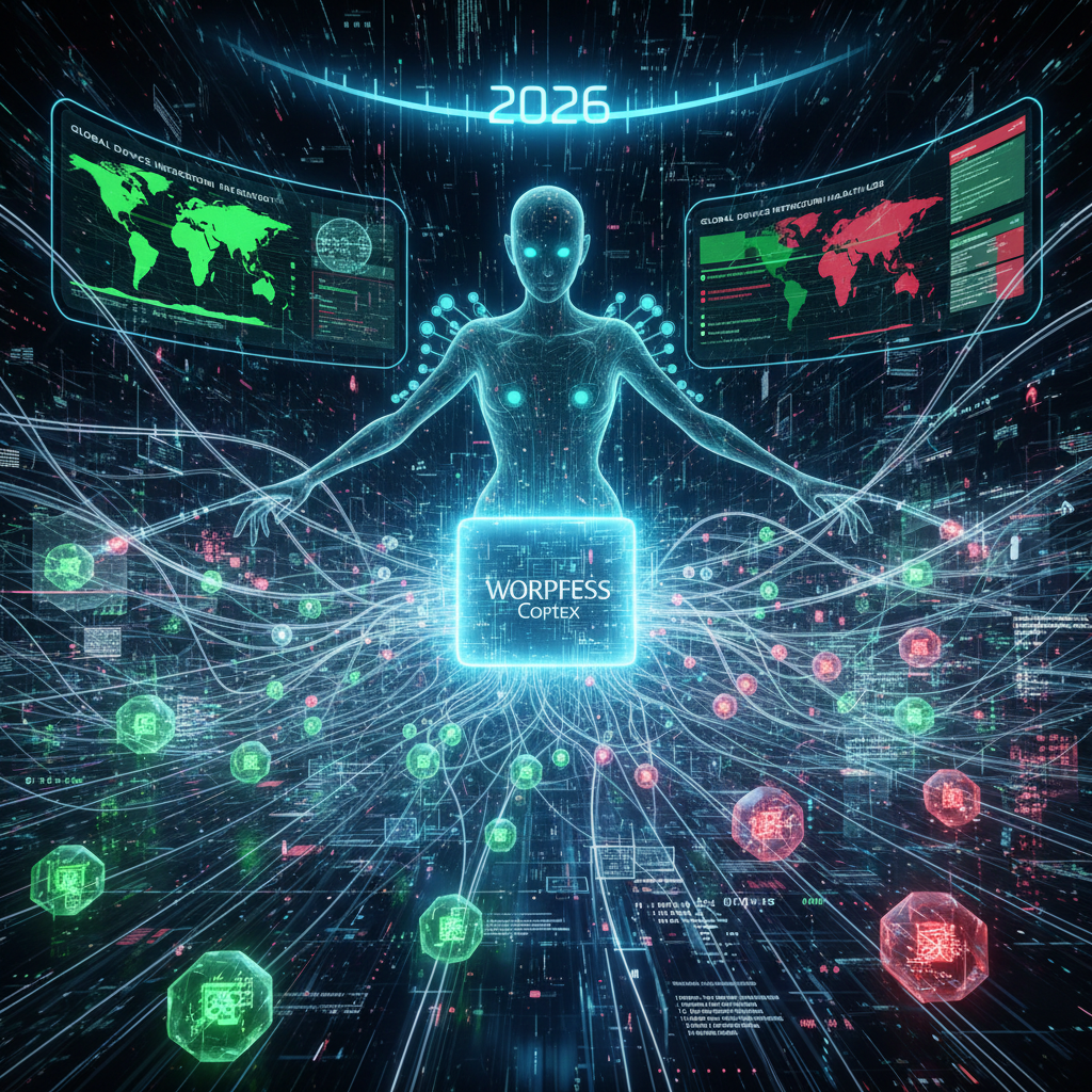 WordPress browser APIs enabling advanced device functionality, showing intricate code and a smartphone interface in 2026, highlighting the silent virtuosos behind modern web experiences.