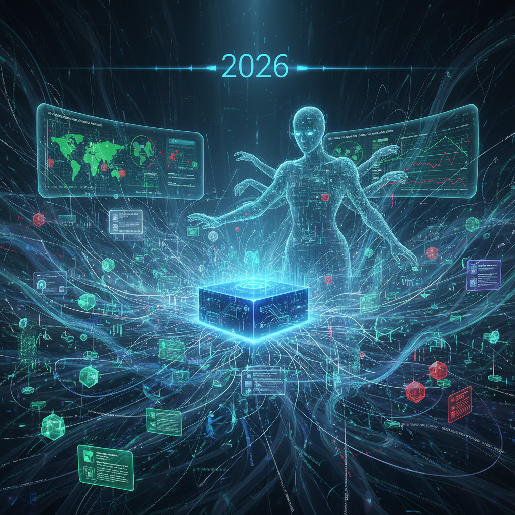 Infographic showing abstract representations of data minimization processes within WordPress plugins, with 'The Silent Mnemocytes' title and 2026 prominently displayed. Focus on digital forgetting and efficient data handling.