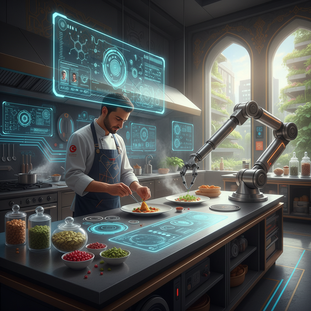2026 Türkiye'sinde yapay zeka gastronomi devrimi, mutfaklarda algoritmik tarifler ve deneyimler, şeflerin yaratıcılığına yapay zeka destekli dokunuşlar.