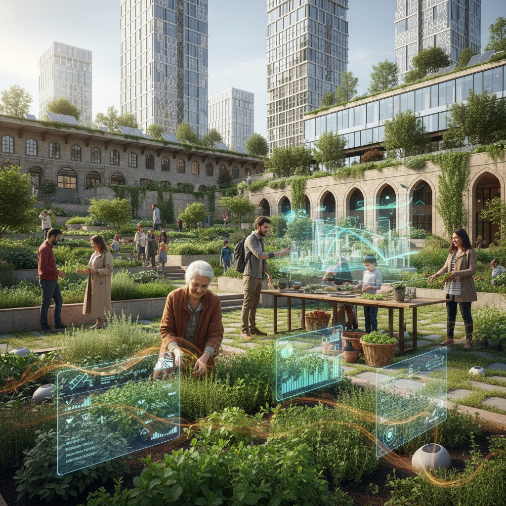 2026 Türkiye'sinde yapay zeka destekli kent bahçeciliği uygulamaları, yeşil alanlar ve dikey bahçelerle zenginleşen şehirler, sürdürülebilir kentsel yaşamda 'insan kokulu' yaklaşımlar ve inovasyonlar.