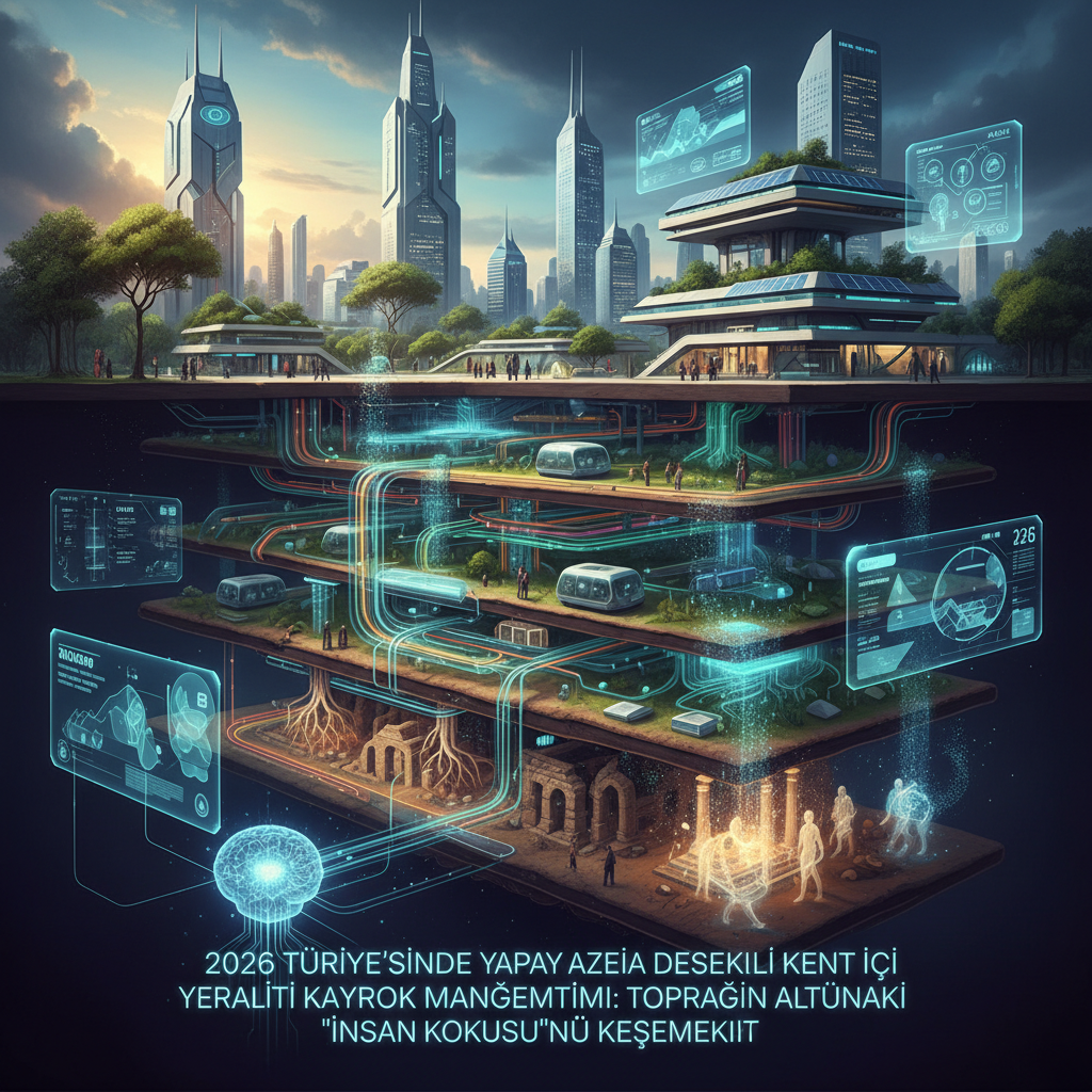2026 Türkiye'sinde yapay zeka yeraltı kaynak yönetimi, akıllı sensörler ve derin öğrenme ile kent içi altyapıda sızıntı tespiti ve bakımı. Yer altındaki 'insan kokusu' verilerini işleyerek şehirlerin sürdürülebilirliğini artıran yapay zeka destekli sistem.