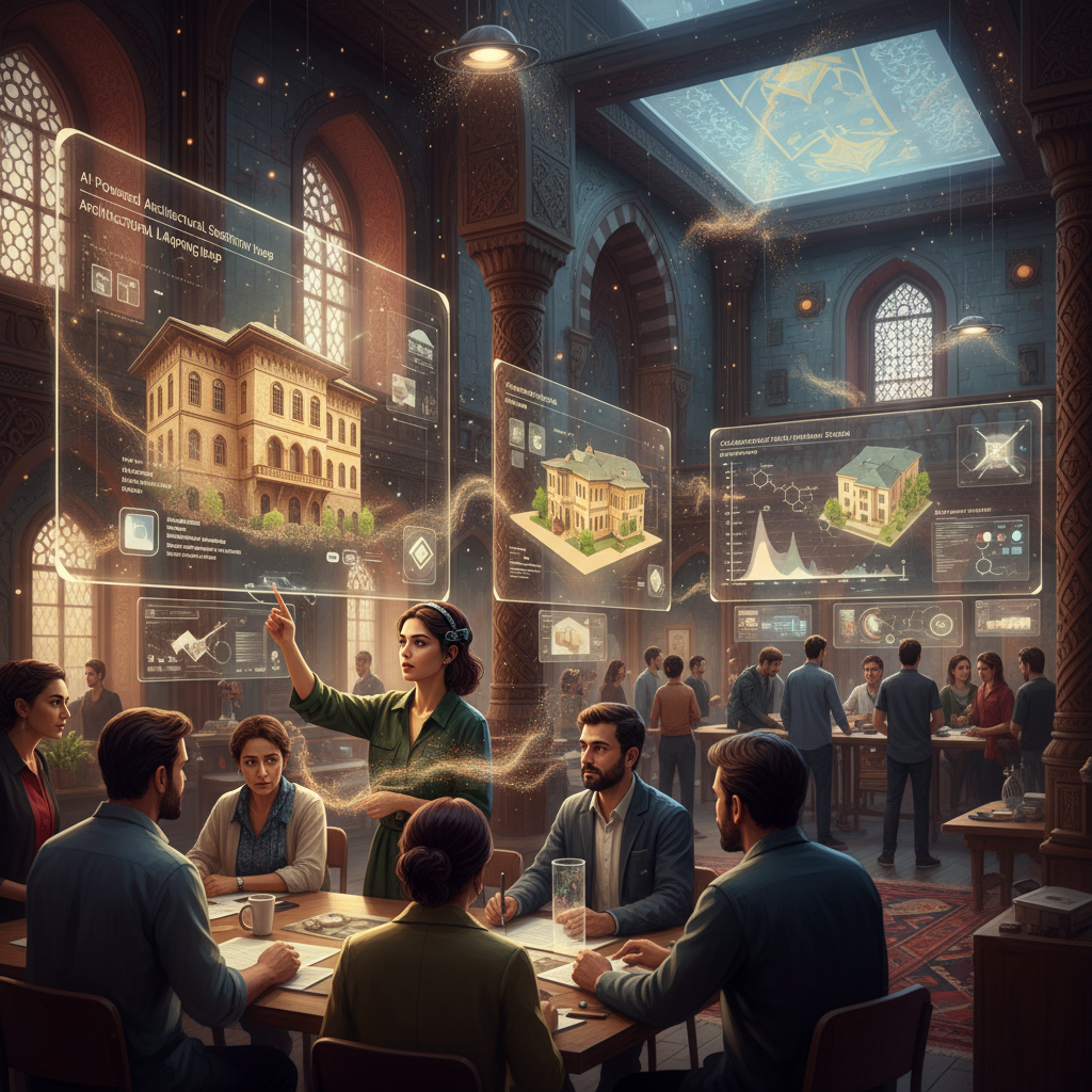 2026 Türkiye'sinde yapay zeka ve mimarinin kesişimi: Yaşanabilir, duyarlı ve 'insan kokusu'nu yansıtan, sürdürülebilir mimari tasarımlar için yaratıcı mekan çözümleri.