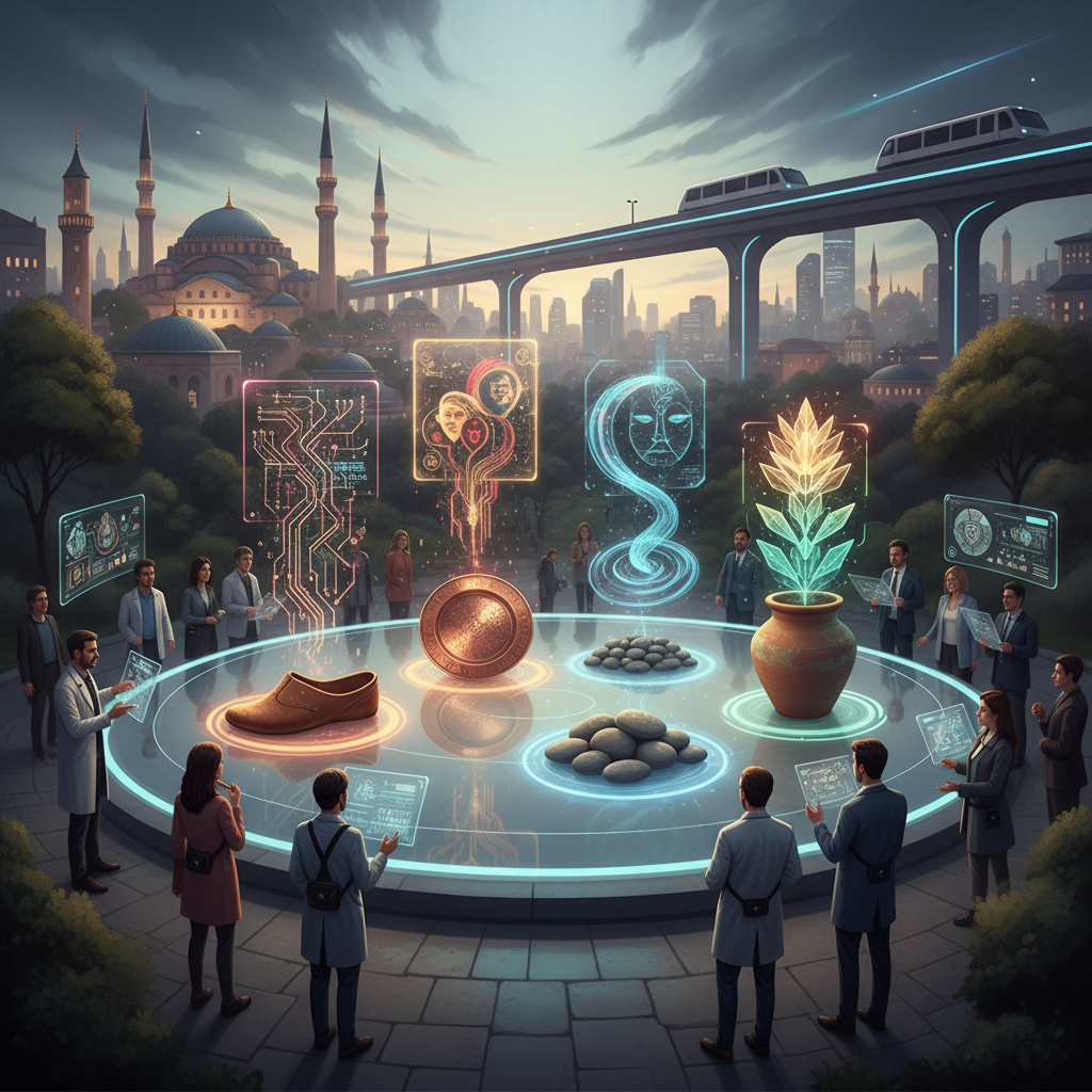 2026 Türkiye'sinde yapay zeka destekli nesnelerin bilişsel büyümesi, 'İnsan Kokulu' gelişim ve dijital olgunlaşma sürecini gösteren bir grafik: Nöral ağlar ve veri analiziyle akıllanan cihazlar.