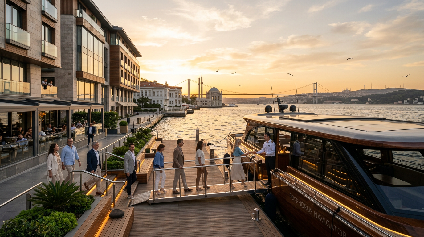 Istanbul waterfront hotels with direct Bosphorus access, showcasing unique maritime experiences and luxury stays for 2026 travelers.