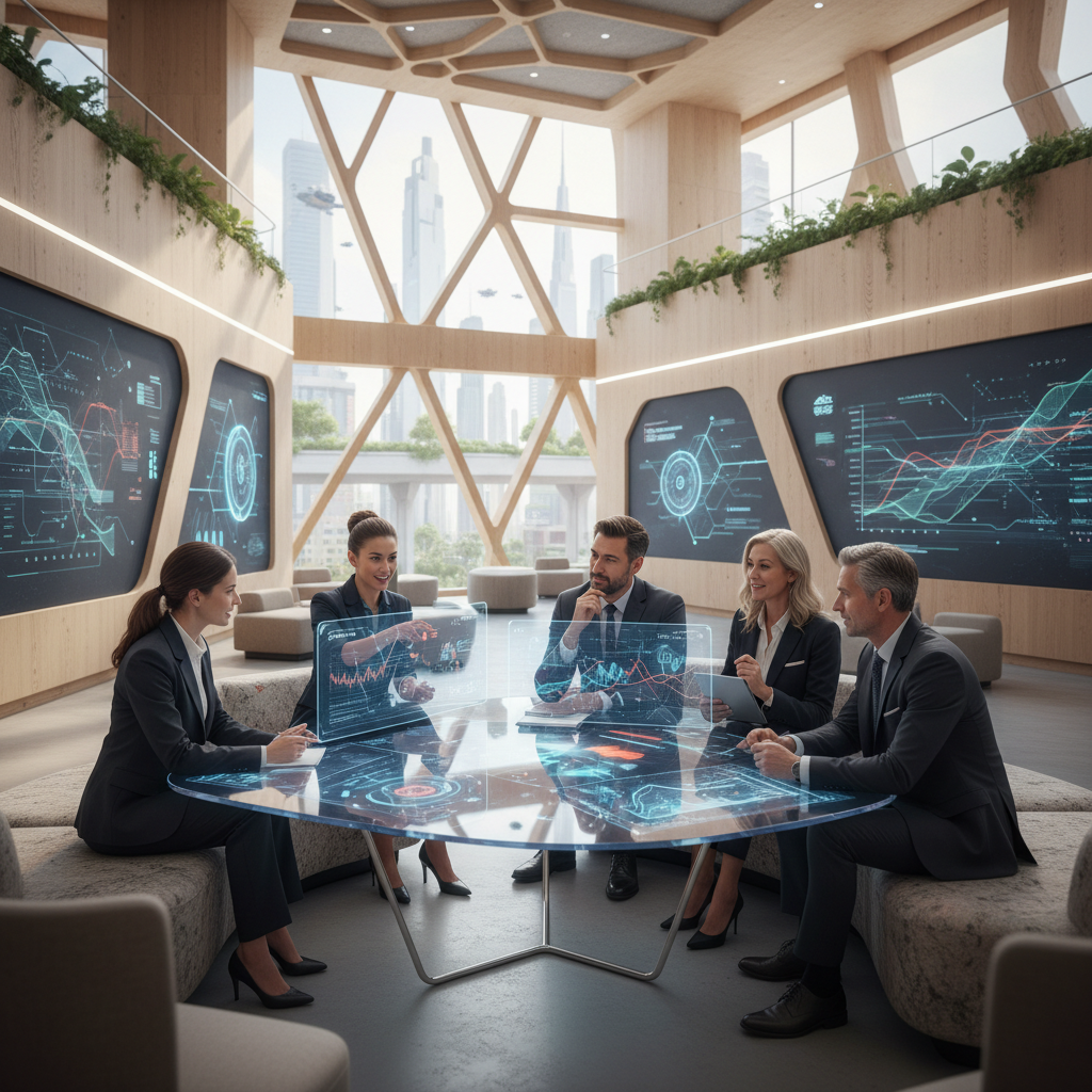 2026'da otel teknoloji altyapısı trendlerini ve geleceğin çözümlerini 'Lobby Sohbetleri' etkinliğinde tartışan IT yöneticilerini gösteren görsel. Sunulan en yeni otel yazılımları ve akıllı otomasyon sistemleri, dijital dönüşümün otelcilik sektörüne etkileri ele alınıyor. Konuk deneyimini artıran inovatif teknolojiler ve siber güvenlik stratejileri gibi konulara odaklanılıyor.