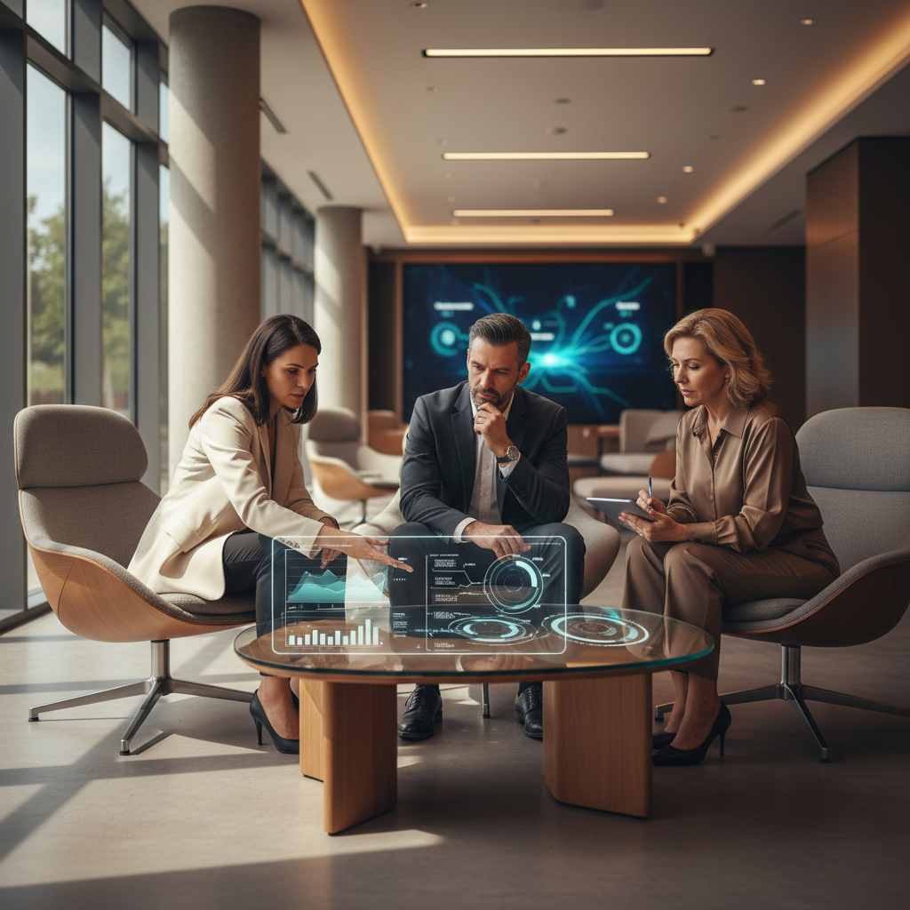 2026 otel hijyen standartları ve güvenliği için lobi sohbetleri etkinliğinden bir görsel. Kalite ve güvenlik yöneticileri, artan müşteri beklentileri ve yeni sağlık protokollerini tartışırken görülüyor. Salgın sonrası dönemde otellerde temizlik ve sağlık önlemlerinin önemi vurgulanıyor.