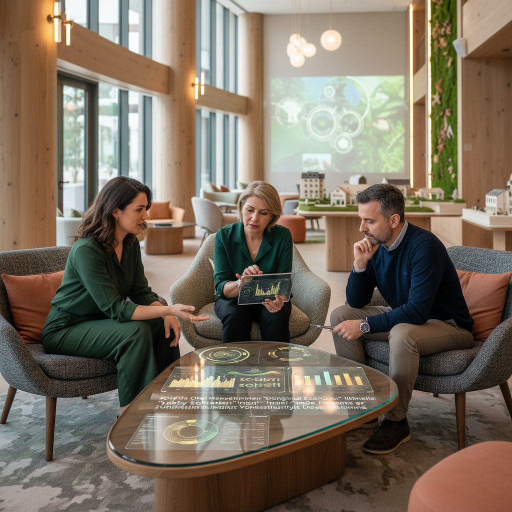 2026 Otel Yönetimi: Lobby Sohbetleri'nde Finans ve Sürdürülebilirlik Yöneticileri, Otel Döngüsel Ekonomi İlkelerini Tartışıyor. Çevre Dostu ve Ekonomik Yaklaşımlar.