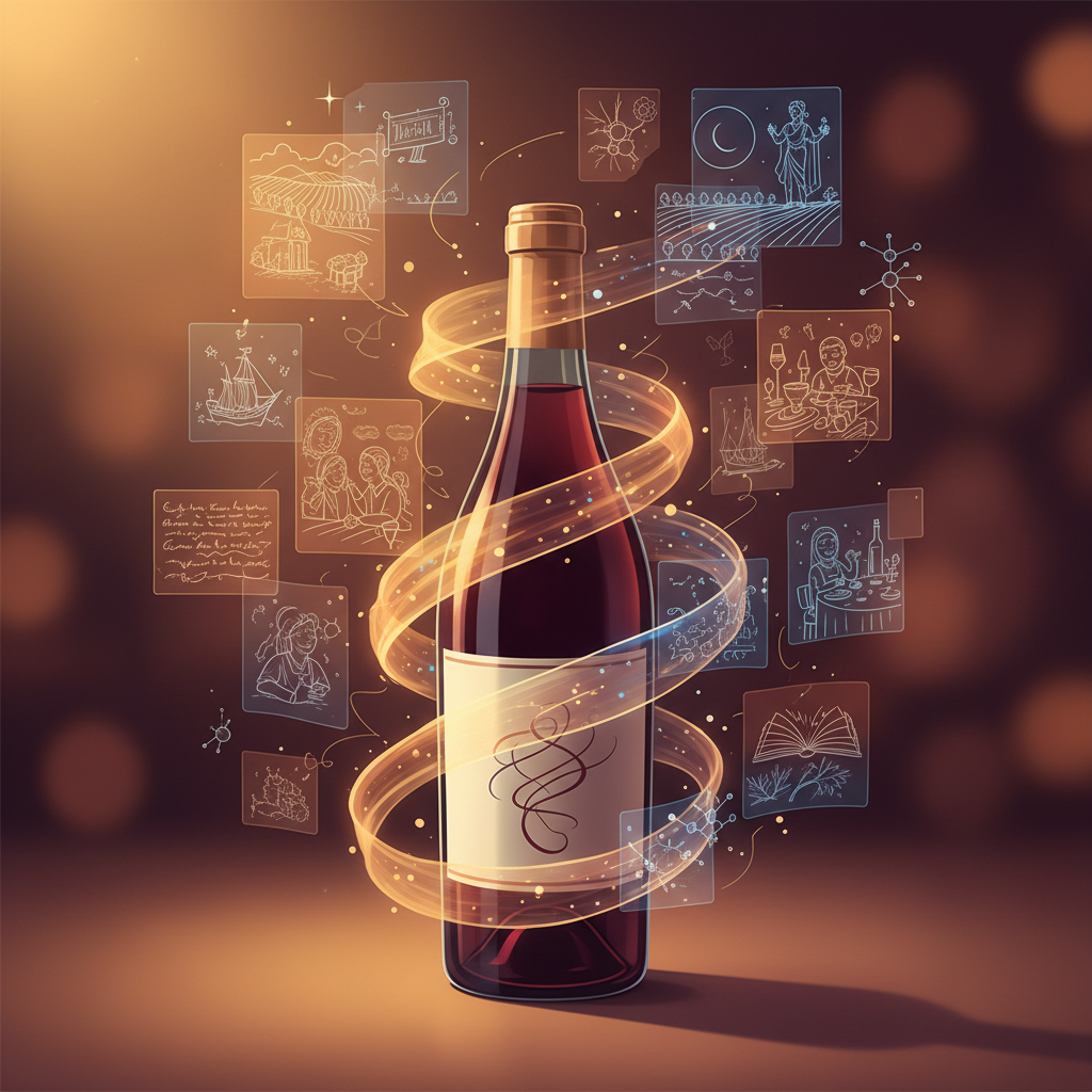 A sommelier expertly presenting a bottle of wine, engaging guests with contextual storytelling about its origin and characteristics, highlighting the power of 'contextual storytelling wine' in modern 2026 service.