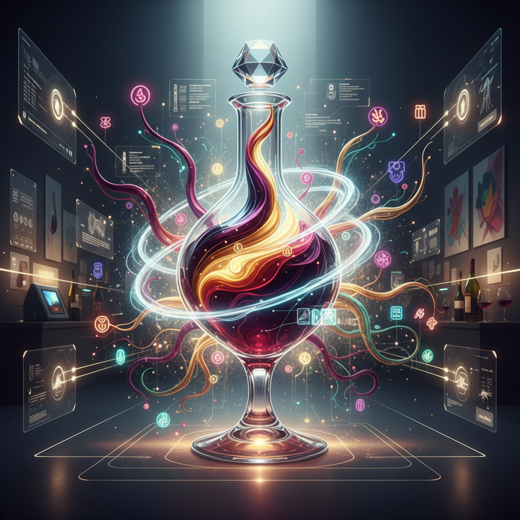 Close-up of a winemaker's hands carefully tasting a glass of 2026 vintage wine, symbolizing the personal style and innovative techniques that define a 'winemaker signature' in the current year's finest blends.