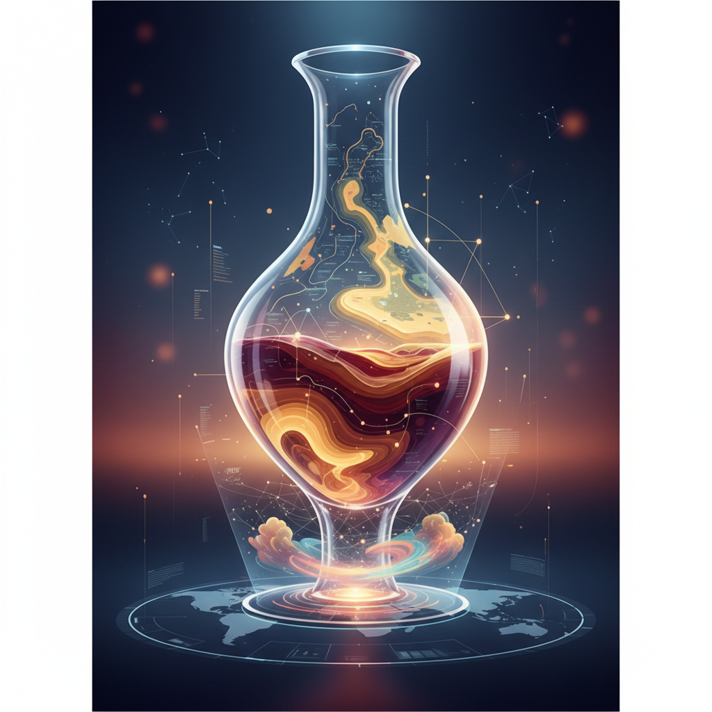 Detailed map illustrating vinous cartography from 2026, showcasing color-coded flavor landscapes and predictive terroir analytics to enhance wine production and appreciation.