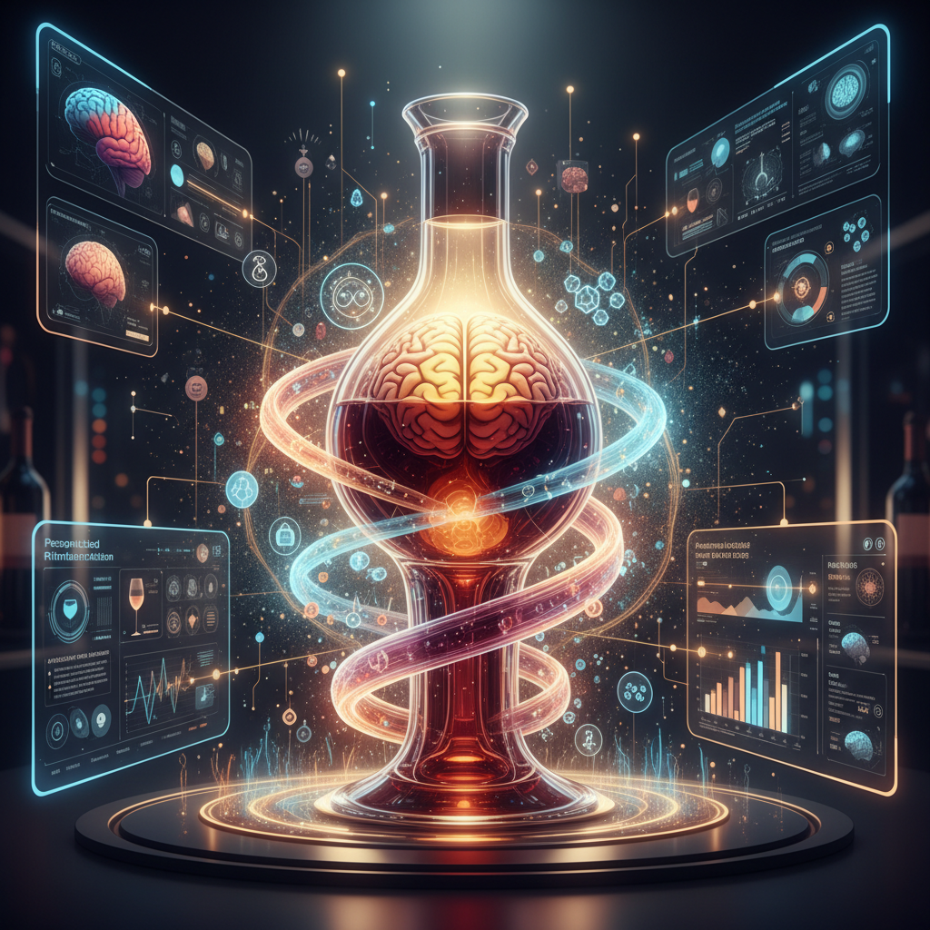 A close-up shot illustrating the 'Cognitive Corkscrew' ritual of opening a wine bottle in 2026, focusing on the intricate psychological and sensory elements involved in preparing and serving wine, highlighting the modern understanding of wine serving psychology.