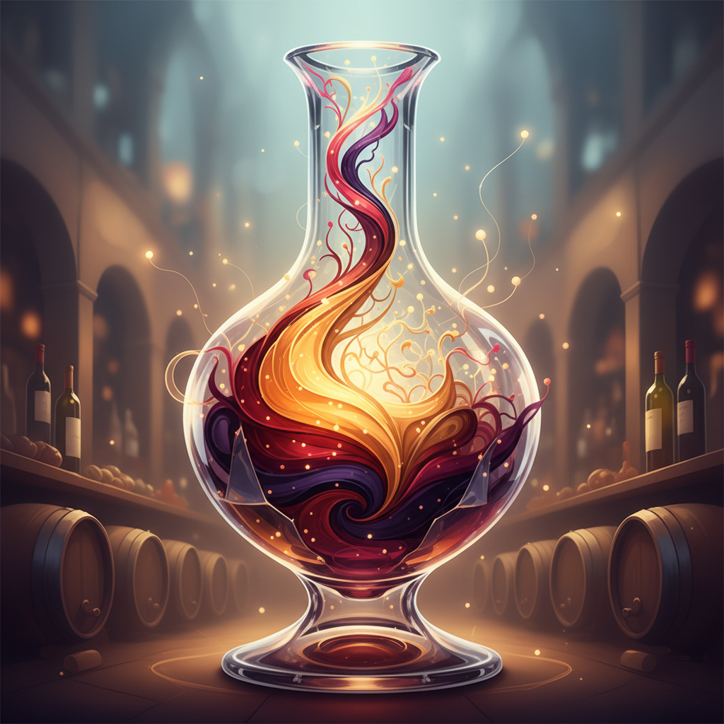 A discerning sommelier, amidst rows of wine bottles in a cellar, deeply inhales the aroma of a vintage, embodying sensory resilience in their 2026 profession.