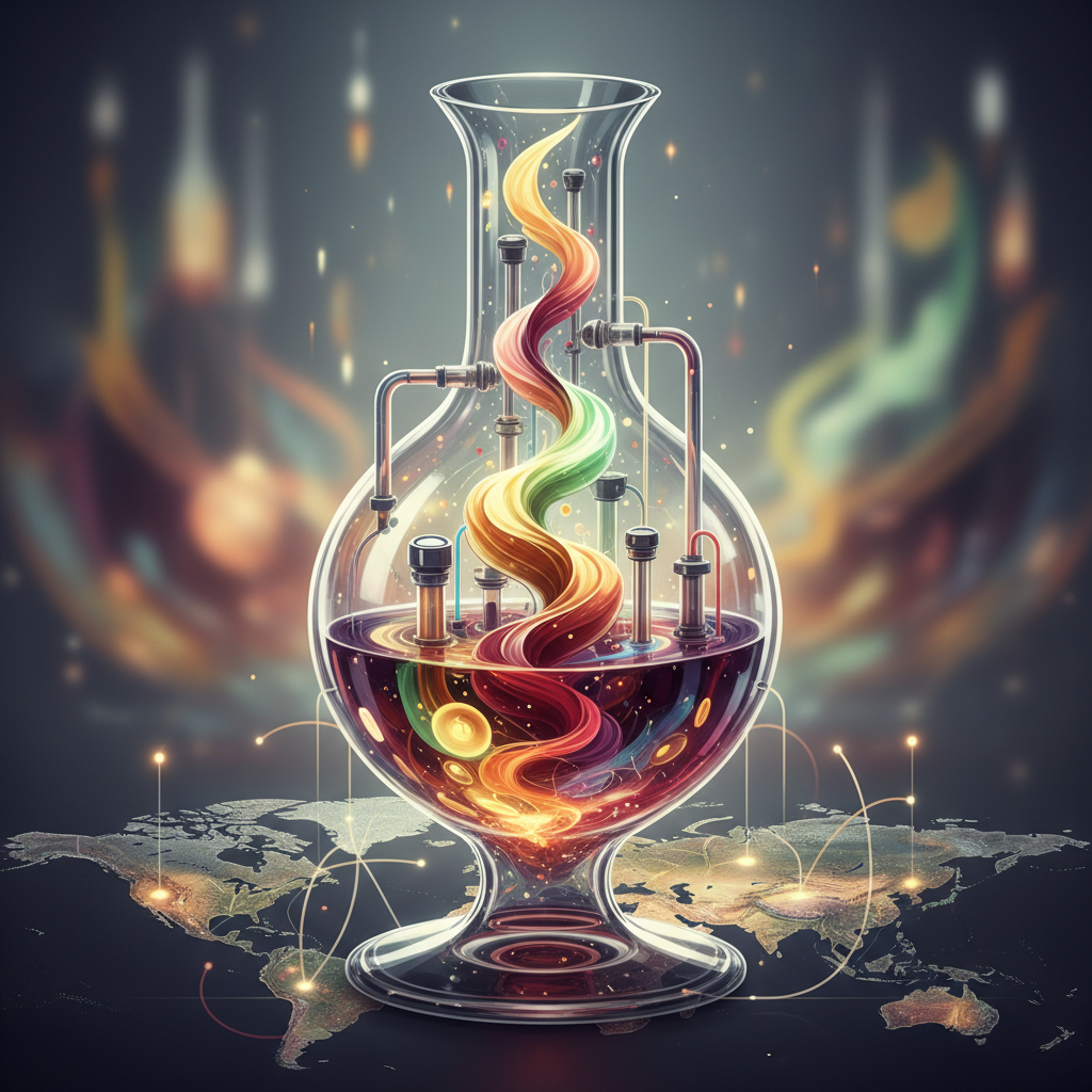 Infographic showing a world map highlighting different regions with icons and text representing global wine preferences and evolving flavor profiles for 2026, focusing on diverse palates.