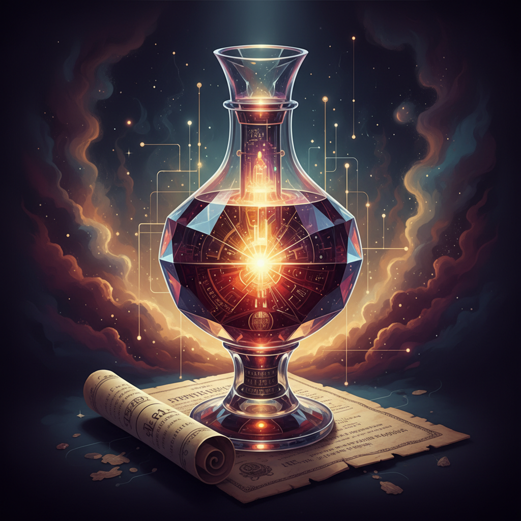 Close-up of an aged wine label with intricate details, suggesting hidden meanings, relevant to aged wine label cryptography in 2026.