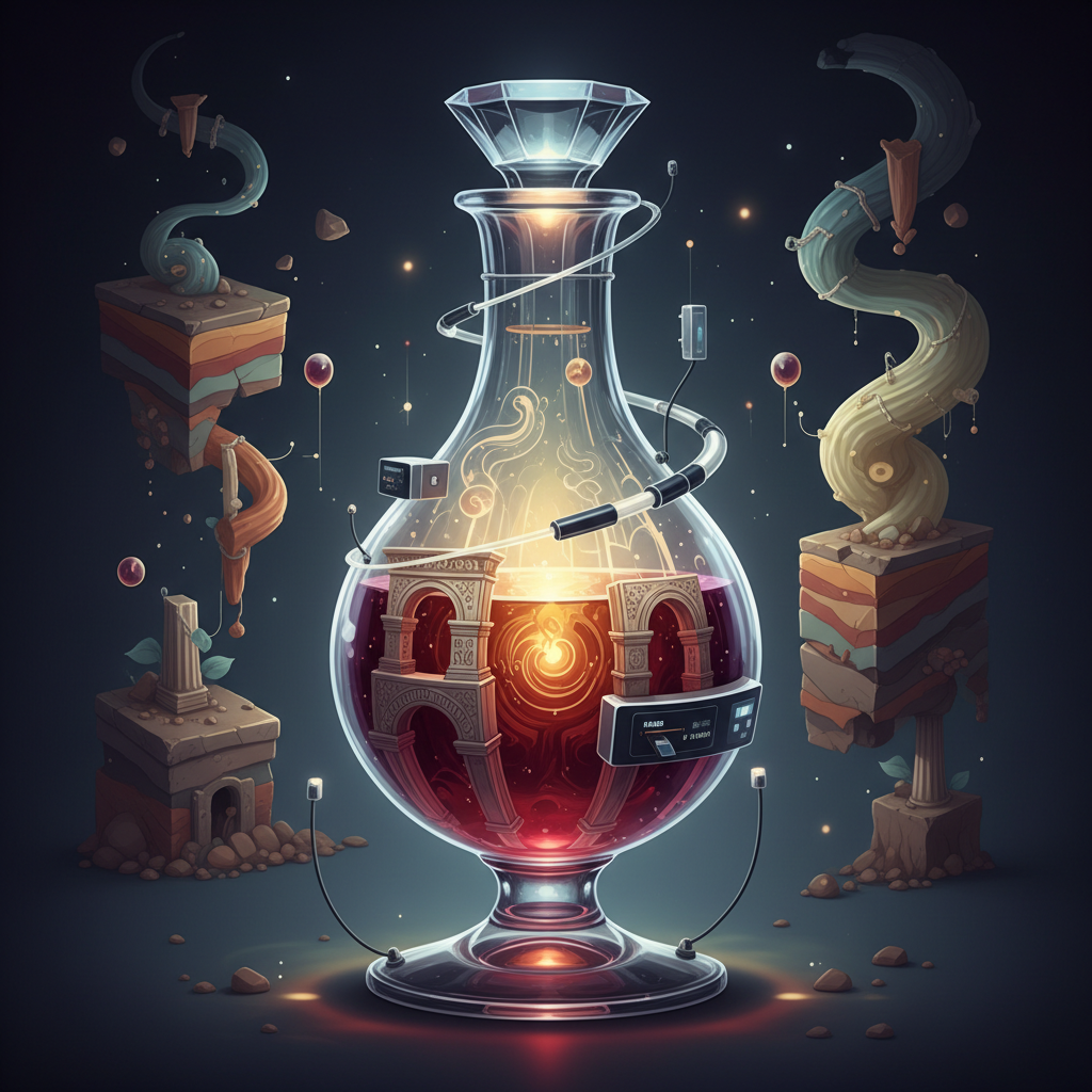 A detailed cross-section of a subterranean 'Vinous Hypogeum' revealing ancient clay amphorae and modern restoration techniques for wine preservation. The image highlights the intricate architecture of these historical underground wine cellars, showcasing their unearthing and revival in 2026 for optimal ancient wine storage.