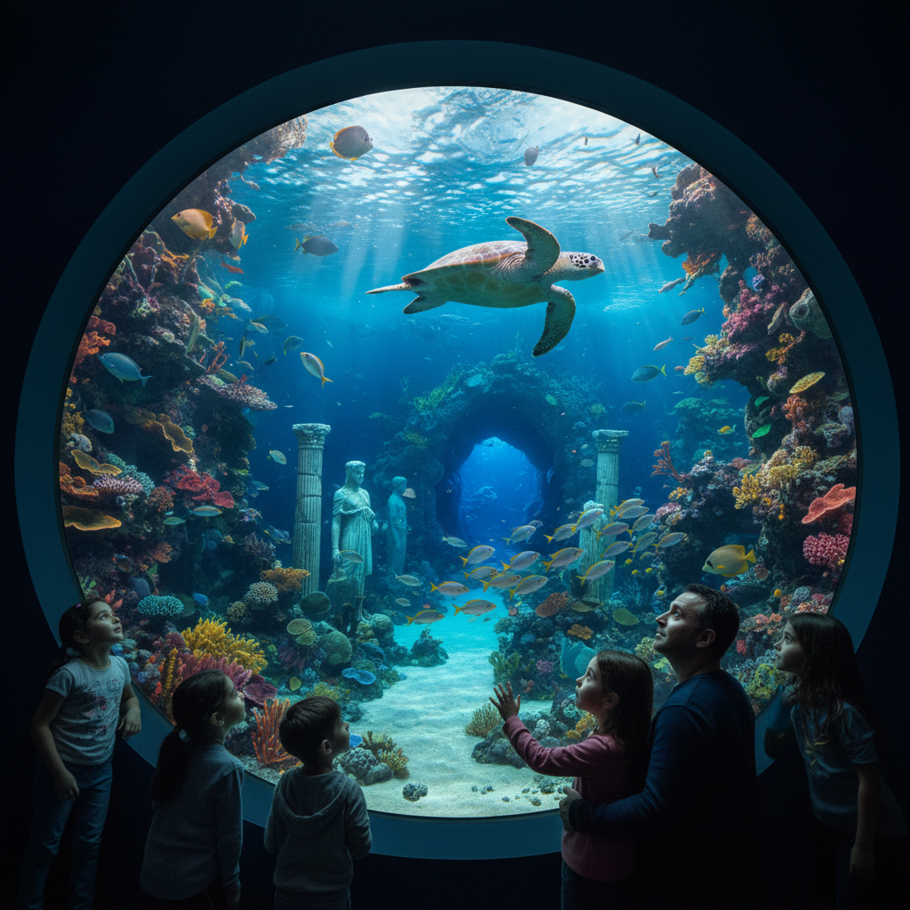 2026 Florya Akvaryum'da ziyaretçiler, dünya su altı mağaralarının mistik atmosferinde rengarenk deniz canlılarını keşfediyor. Akvaryumda yılın en popüler etkinliği olan 'Su Altı Mağaraları Keşfi' sergileniyor.