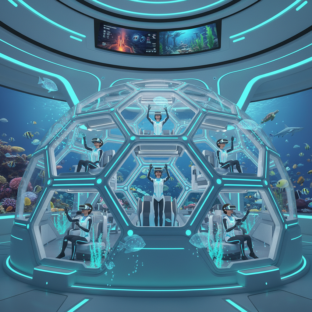 2026 Florya Akvaryum'da ziyaretçiler, deniz yaşamı ve yaban hayatının sanal gerçeklik deneyimleriyle büyülü bir denizaltı macerasına dalıyor.