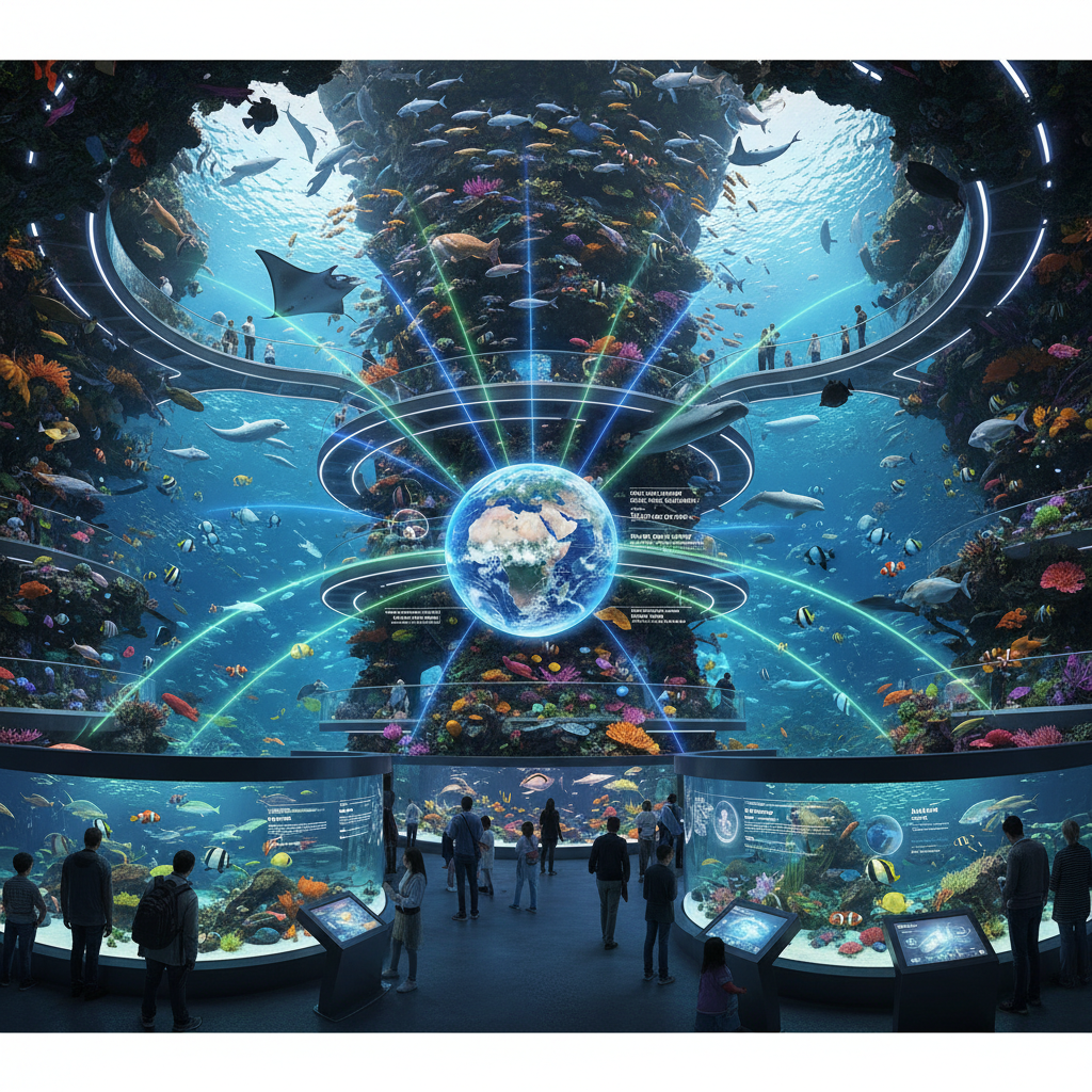 2026 Florya Akvaryum'da rengarenk mercanlar ve egzotik balık türleri ile zengin biyoçeşitlilik haritasını gösteren büyüleyici su altı dünyası manzarası.