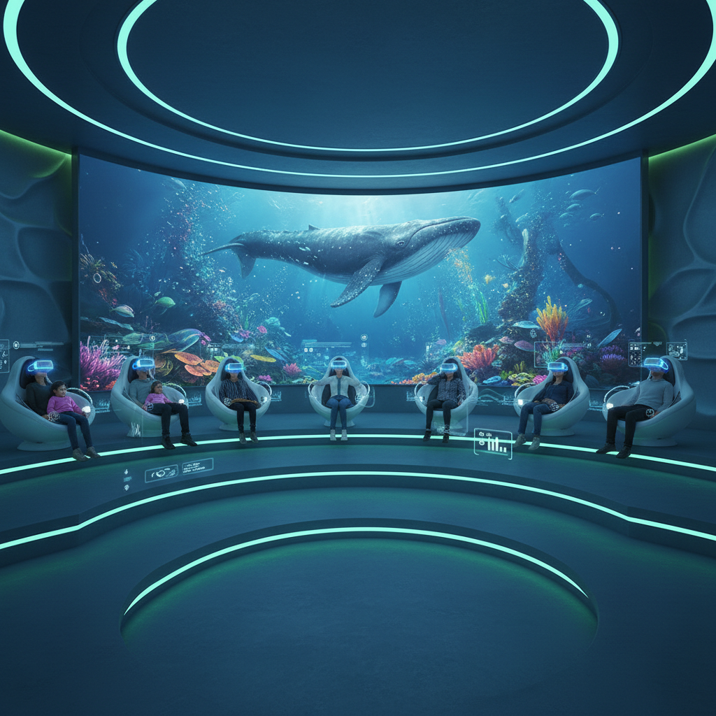 2026 Florya Akvaryum'da deniz altının büyüleyici dünyasını ve küresel denizlerin sırlarını keşfetmenizi sağlayan interaktif sanal gerçeklik (VR) deneyimi.