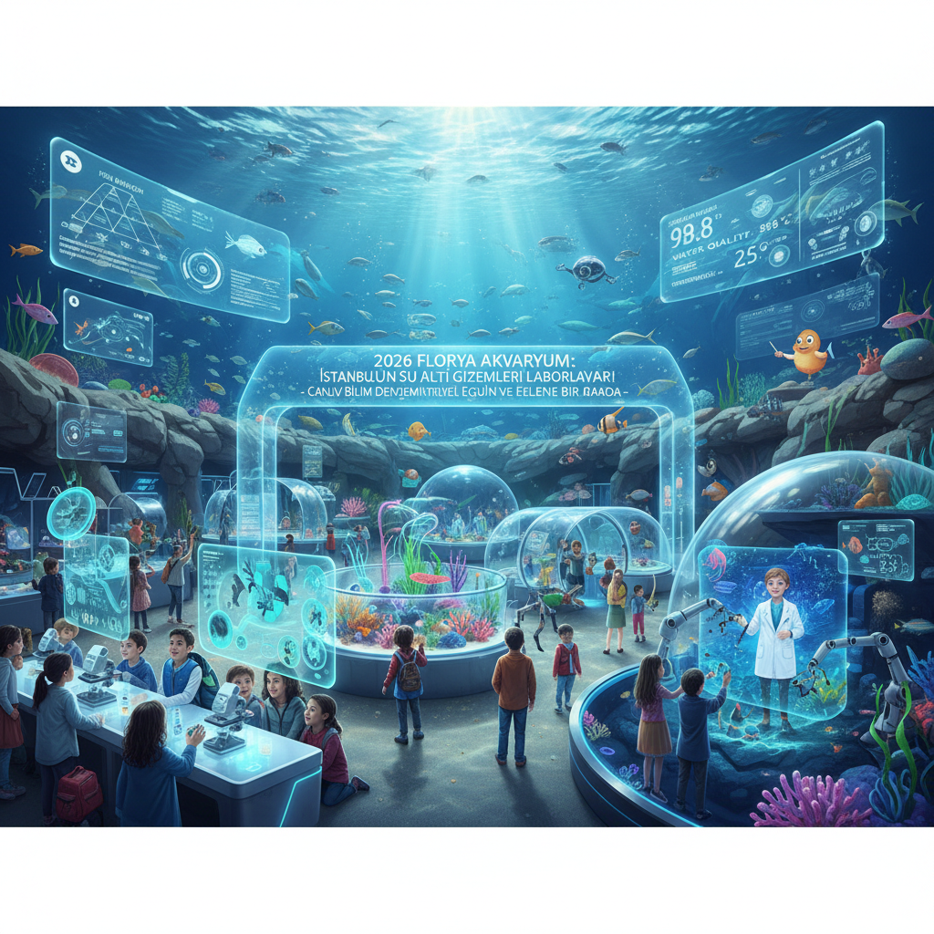 2026 Florya Akvaryum'da su altı yaşamı laboratuvarı: Öğrenciler için canlı bilim deneyleri ve uygulamalı eğitimle eğlence dolu anlar. İstanbul'un denizel gizemlerini keşfedin.