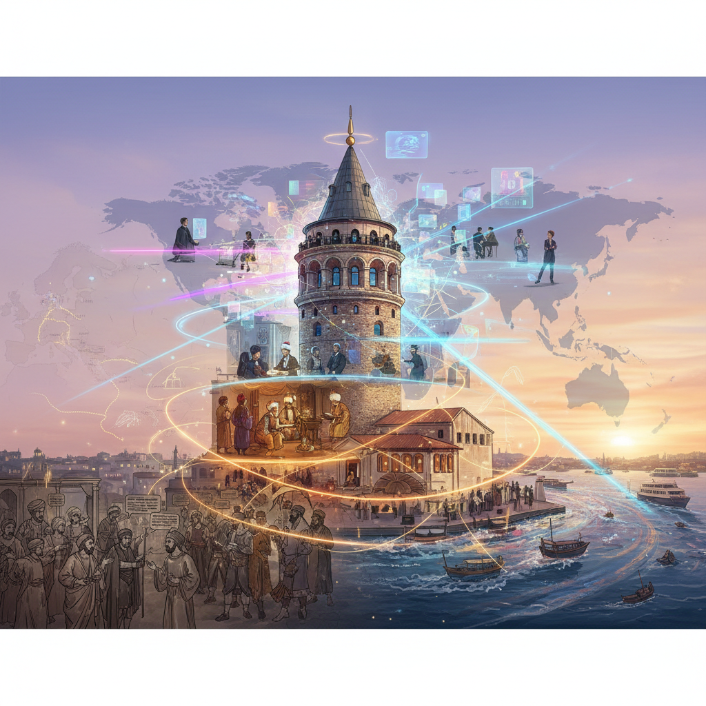 Galata Kulesi’nin mistik silüeti, 2026 yılında dahi canlılığını koruyan, geçmişten günümüze uzanan şehir efsaneleri ve kentsel folklorun izlerini temsil ediyor.