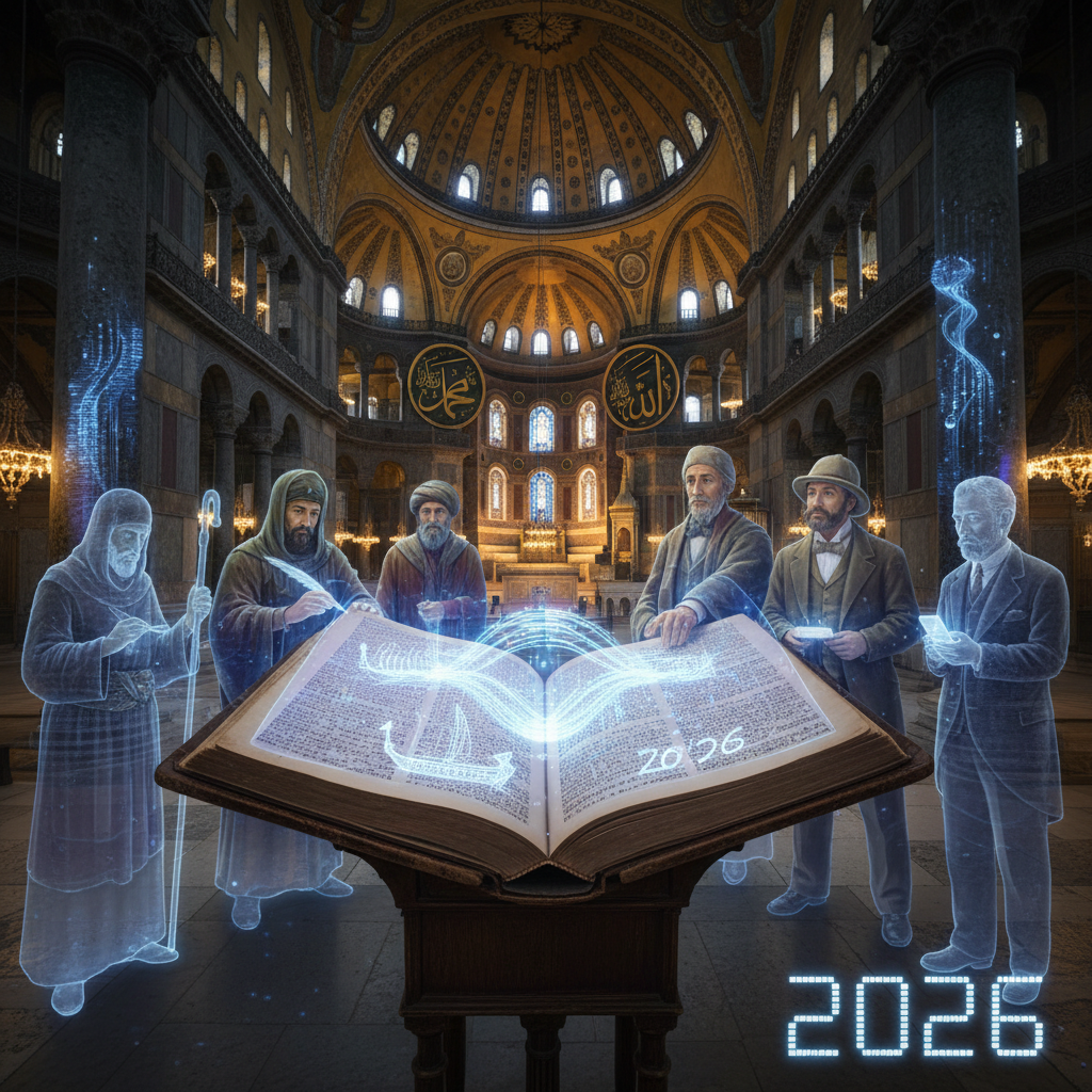 Historic Ayasofya (Hagia Sophia) in 2026, showcasing the architectural grandeur and hinting at the untold stories of its mysterious, silent guardians throughout centuries, intertwining its rich past with its present significance.