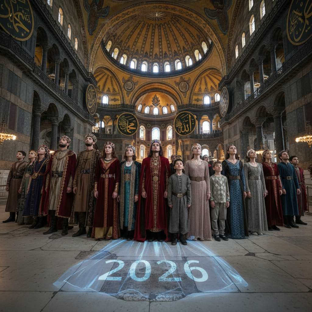 Detailed view of the Hagia Sophia's grand interior with intricate mosaics and domes, captured after a 2026 visit, evoking lasting memories and a sense of historical awe.