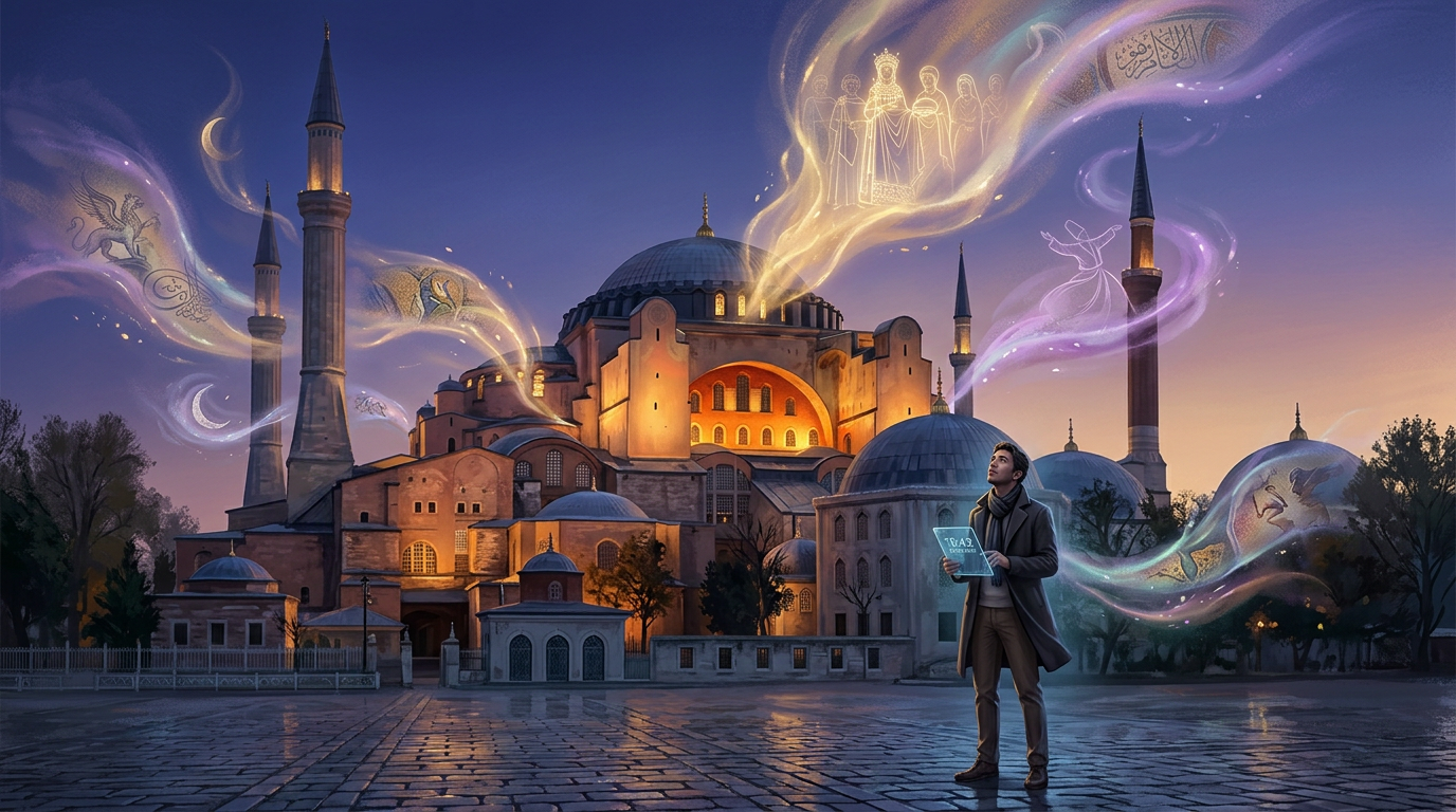Ayasofya'nın mistik atmosferinde, nesilden nesile aktarılan gizemli Ayasofya efsaneleri ve 2026'daki yankıları.