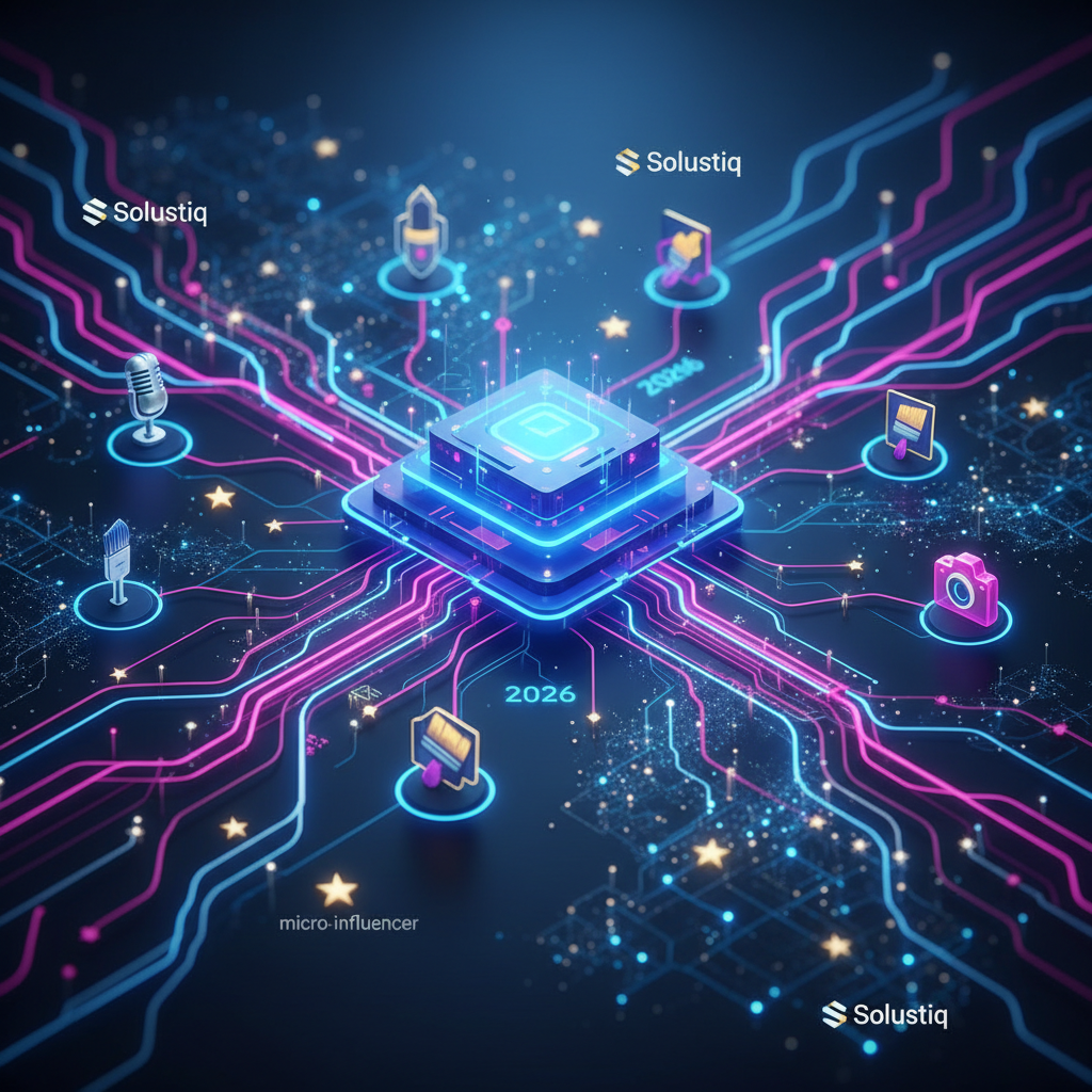 2026 yılında Solustiq'in yapay zeka destekli SEO ve mikro influencer pazarlaması stratejileriyle web sitelerinde niş kitlelere ulaşması. Dijital pazarlamada yenilikçi çözümler.