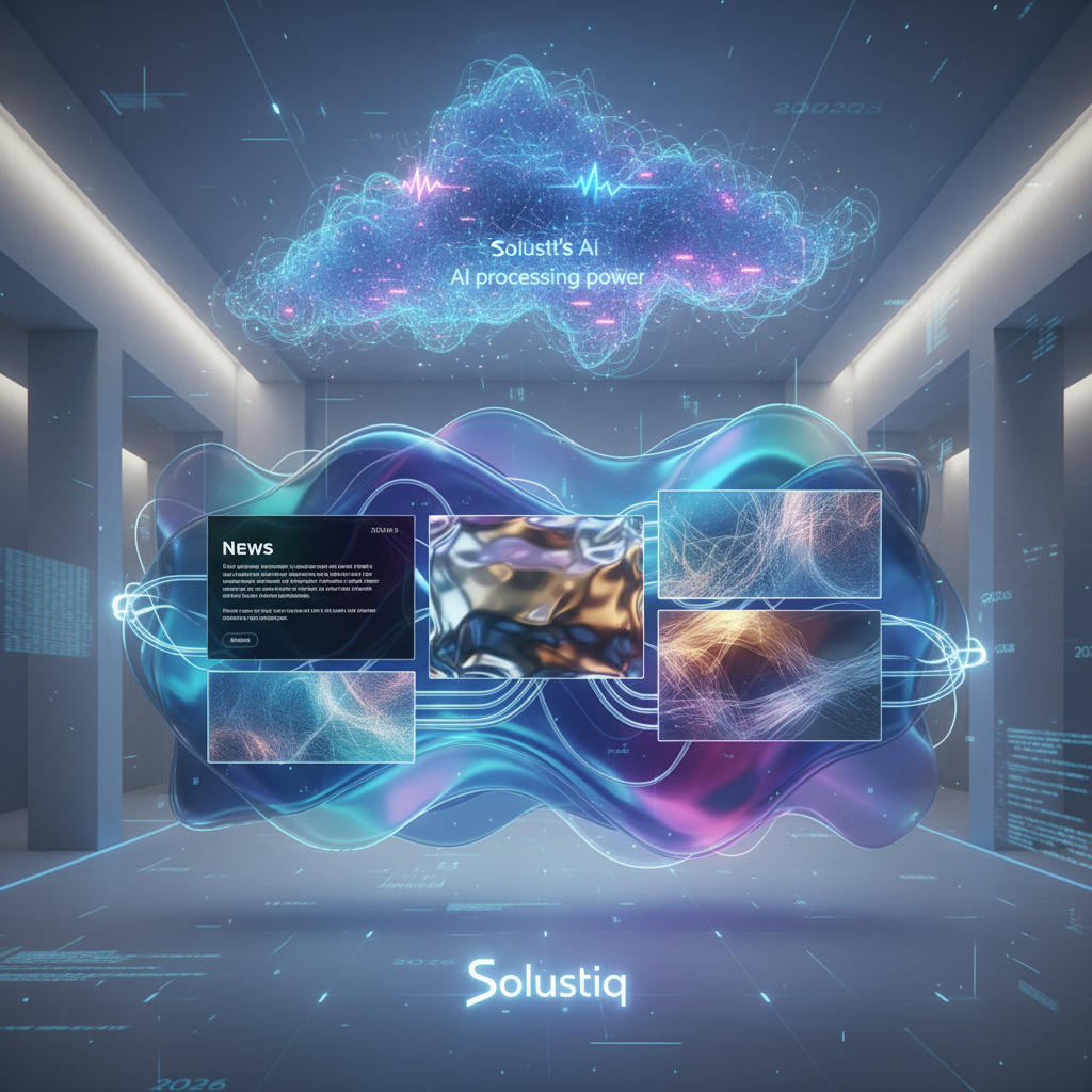2026'da Solustiq'in hiper-dinamik görsel içerik stratejileriyle yapay zeka destekli SEO kullanarak web sitelerinde anlık resim ve video üretimi gösteriliyor.