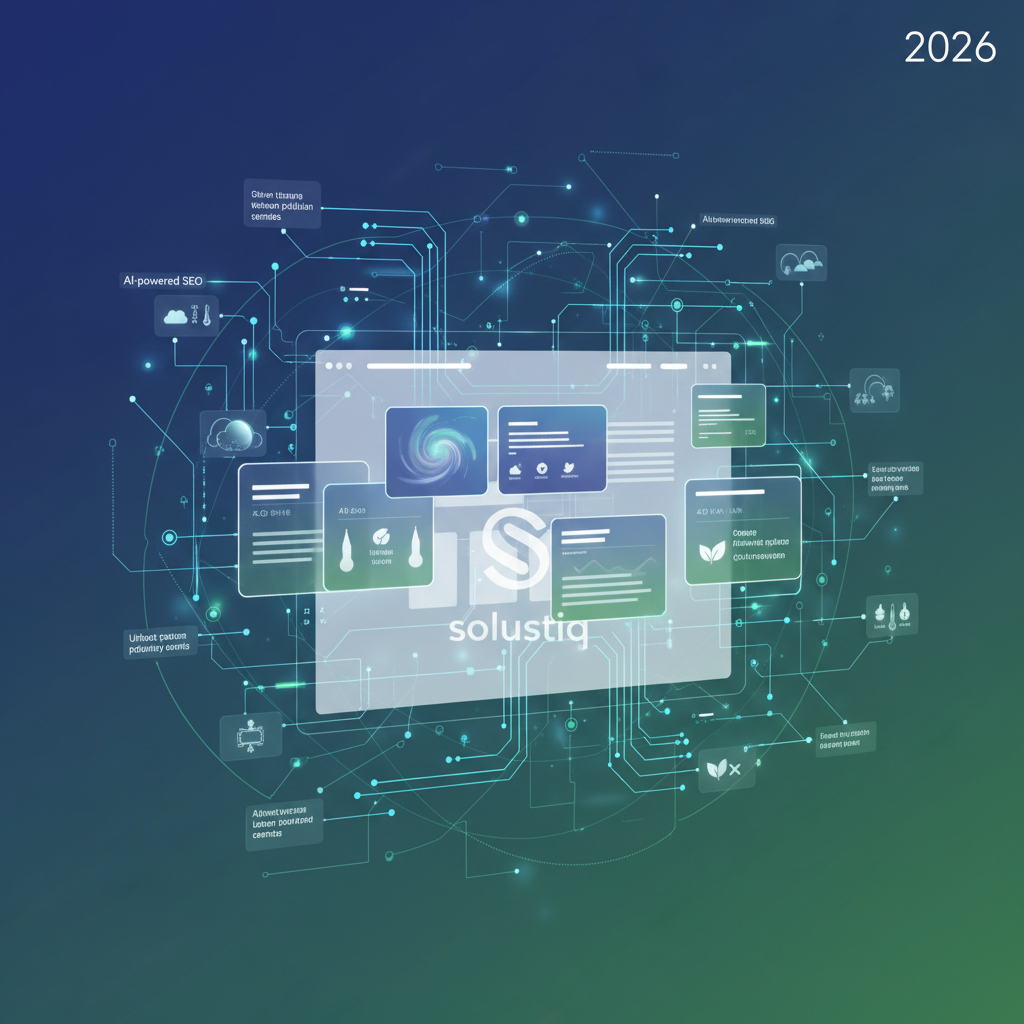 2026'da Solustiq'in yapay zeka destekli SEO ile web sitelerine gömülü hiper-dinamik hava durumu ve çevresel veri entegrasyonu: Bağlamsal deneyim yaklaşımları. Web sitelerinde yapay zeka ve hava durumu entegrasyonu.