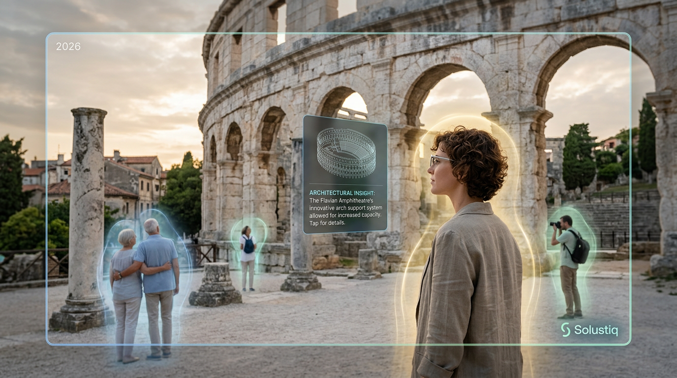 2026'da Solustiq, YZ destekli kültürel miras sitelerinde ziyaretçi duygusal analizini kullanarak empati odaklı adaptif anlatımlar sunuyor.